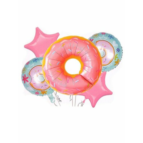 Набор воздушных шаров - Пончики 5шт, фольга