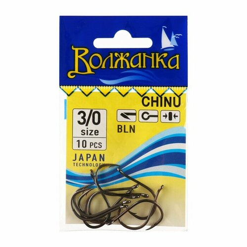 фото Крючки "волжанка" chinu № 3/0, 10 шт volzhanka