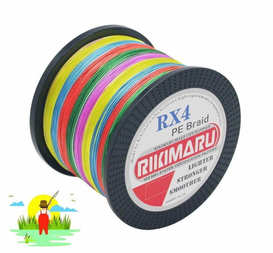 Плетеный шнур RIKIMARU RX PEx4 / 0.12 мм 8.2 кг Grey 150м / Леска плетенка для рыбалки