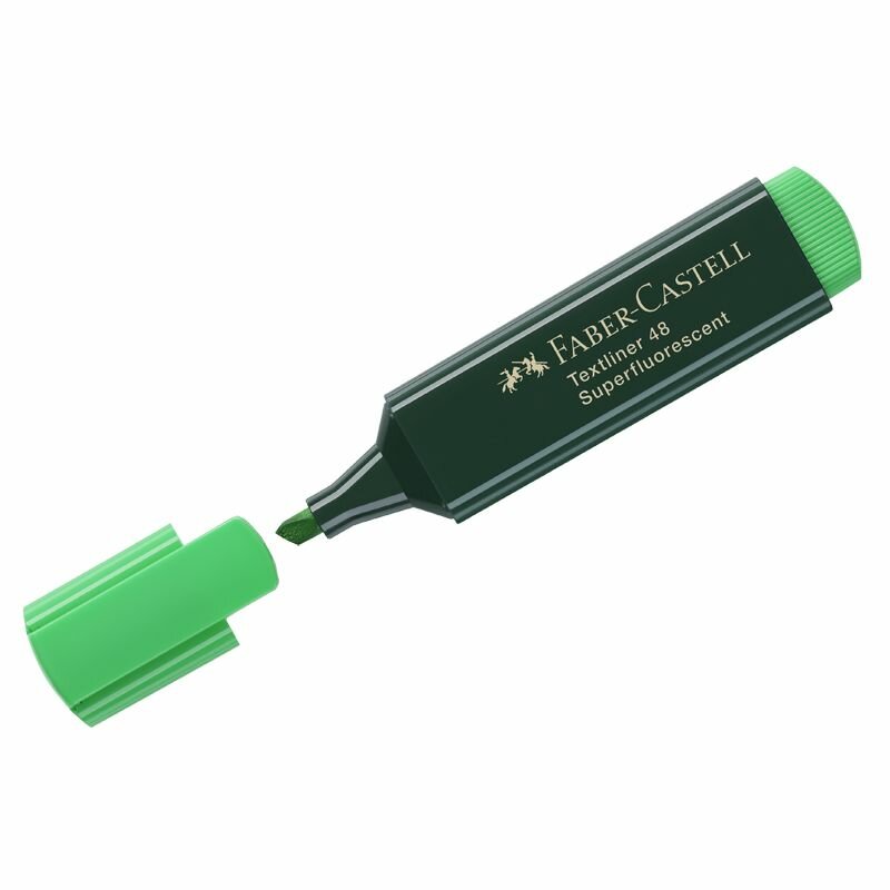 Текстовыделитель Faber-Castell "48" зеленый, 1-5мм 286178