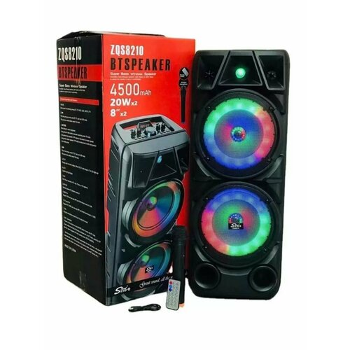 ZQS-8210 Портативная музыкальная блютуз колонка караоке 600000₽