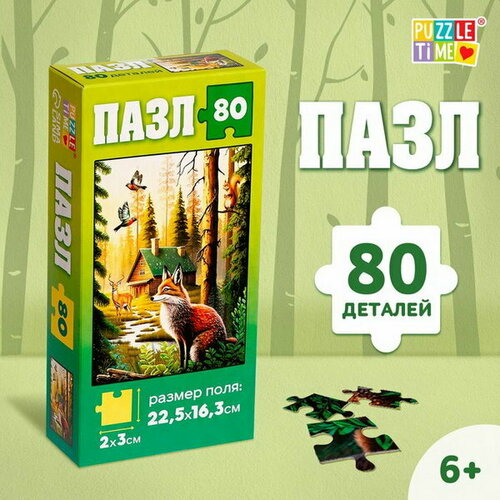 пазл top puzzle 500 деталей лесные животные Пазл Лесные животные, 80 деталей