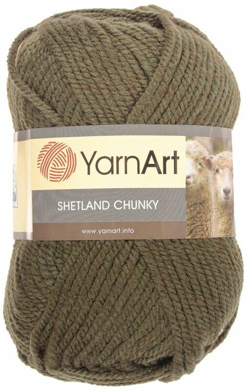 Пряжа YarnArt Shetland Chunky: 637 хаки / 3 шт / 150 м / 100 г / виржин шерсть 50%, акрил 50%