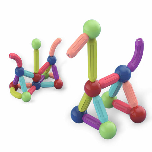 Магнитный конструктор CITIZEN 64 элемента /Для детей от 3 лет, усиленные магниты / Развивающая игрушка 3D для мальчиков и девочек