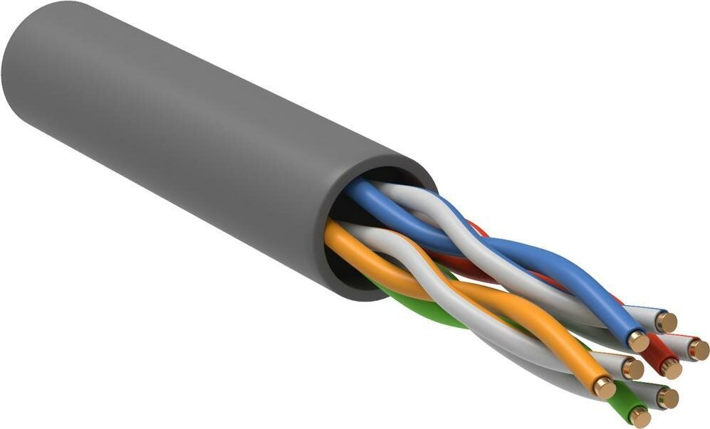 Кабель ITK UTP U/UTP 4x2x0.51 сетевой неэкранированный кат. 5e PVC серый (комплект из 100 м)