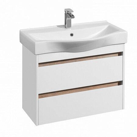 фото Тумба под раковину Aquaton Нортон 80 белая 1A248901NT010