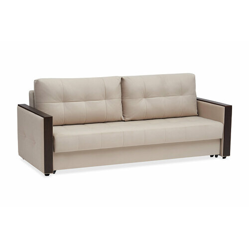 Диван прямой Mebior Tech Инсайд еврокнижка; независимый пружинный блок; велюр бежевый 226x103x93 см