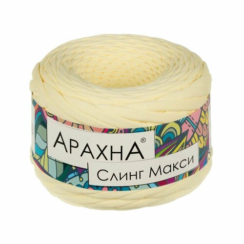 фото Пряжа arachna "sling maxi" 100% хлопок 300 г 30 г 100 м №51 св. желтый