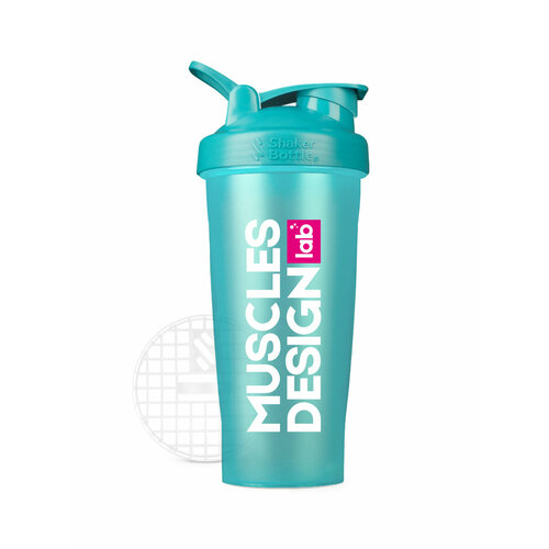 фото Шейкер спортивный для тренировок "аквамарин" с переносной петлей muscles design lab