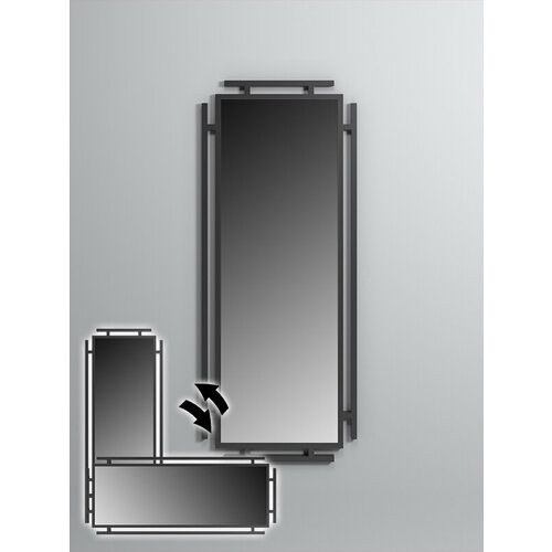 Зеркало настенное Стронг 5 1600х600мм в стиле лофт Черный 60 x 4 x 160 см 20620₽