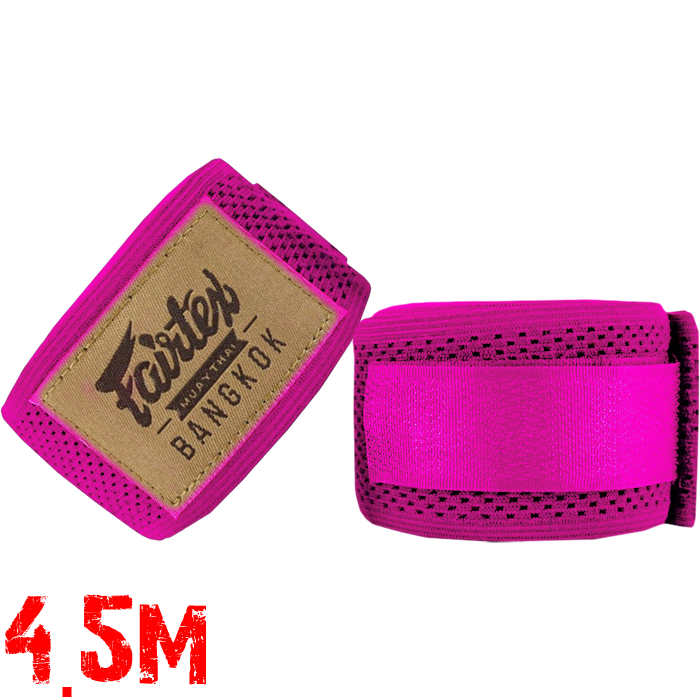 Эластичные боксёрские бинты Fairtex HW4 Pink 4.5 м