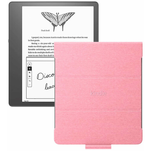 Электронная книга Amazon Kindle Scribe 32Gb + обложка Fabric Pink