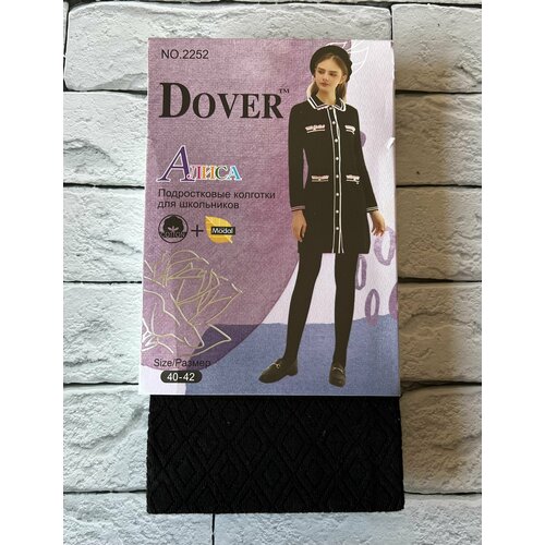 Колготки Dover, размер 40-42, черный колготки школьные ажурные однотонные dover алиса
