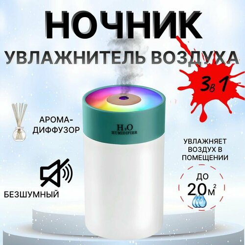 Увлажнитель воздуха зеленый мини воздухоувлажнитель с подсветкой увлажнитель очиститель воздуха 54900₽