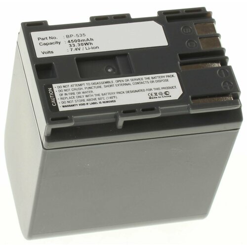 Аккумуляторная батарея iBatt 4500mAh для Canon BP-522, iB-F101, iB-F102, iB-F103