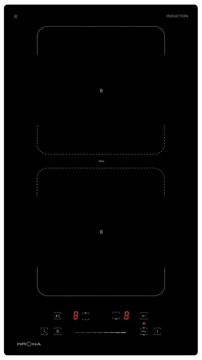 Индукционная варочная поверхность KRONA ERDE 30 BL 2BFTS - фотография № 3
