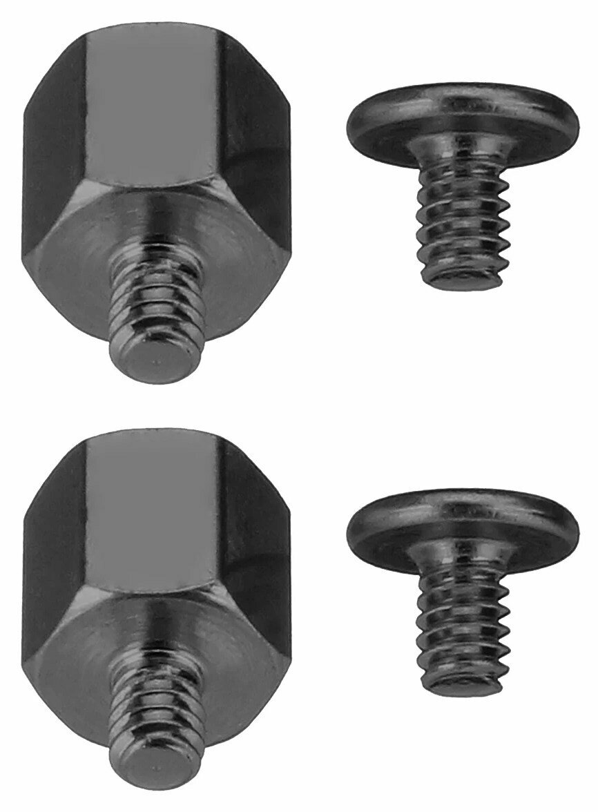 Винт со стойкой для крепления M.2 SSD на материнскую плату (резьба М2, стойка 4,5(7,5)мм), чёрный (набор из 2шт.)