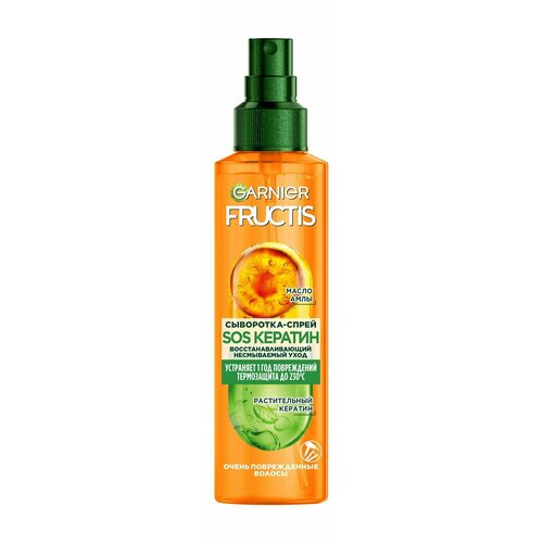 Восстанавливающий несмываемый уход для поврежденных волос / 150 мл / Garnier Fructis SOS Кератин