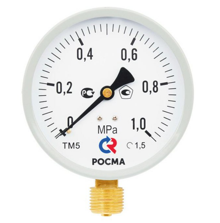 Манометр Росма ТМ-510Р.00(0-1MPa)G1/2.15. М2