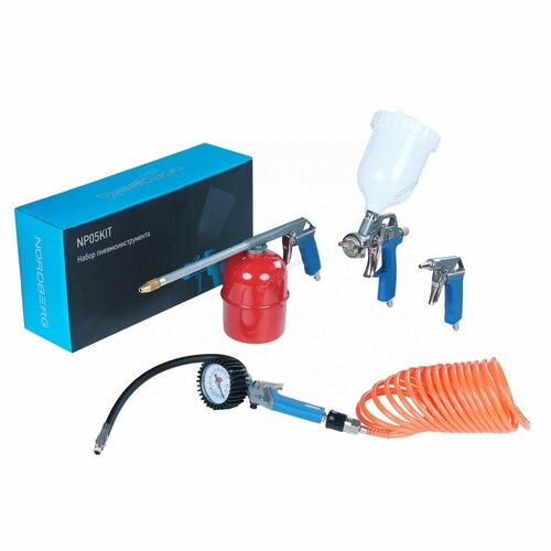 Набор пневмоинструмента 5 предм NORDBERG NP05KIT 3543₽