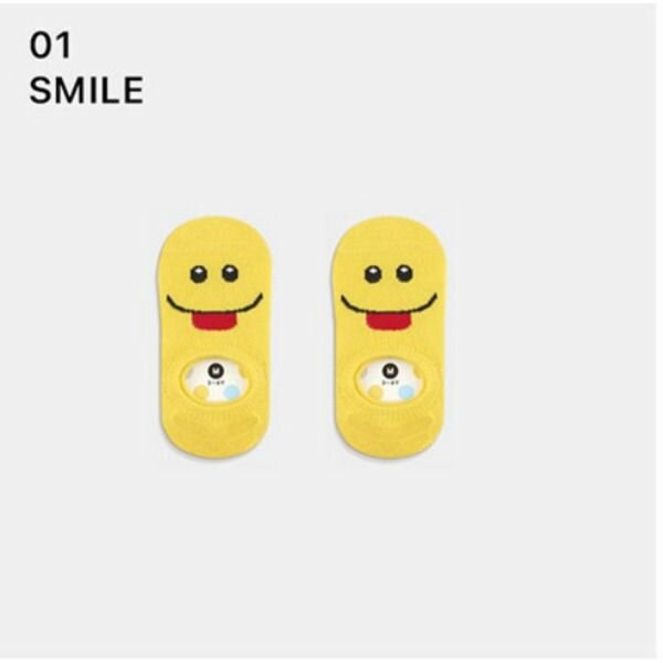 фото GGRN Носки детские короткие (возраст 3-4 года), принт смайл (OD-B-030-S-01)BABY, D TYPE 1 пара