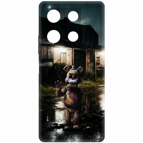 Чехол-накладка Krutoff Soft Case фнаф (FNAF) - Фредди под дождем для INFINIX Note 30 Pro черный чехол накладка krutoff soft case фнаф fnaf фредди под дождем для infinix hot 11 play черный