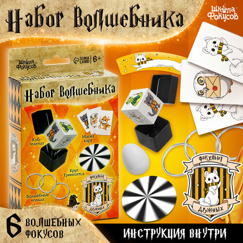 Набор волшебника Факультет Дружных 6 шт 759₽