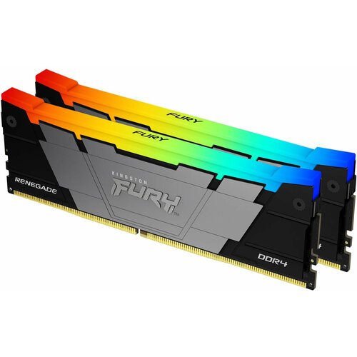 KINGSTON Память DDR4 2x32GB 3600MHz Kingston KF436C18RB2AK264 Fury Renegade RGB RTL Gaming PC4-28800 CL18 DIMM 288-pin 135В dual rank с радиатором Ret KF436C18RB2AK264 20319₽