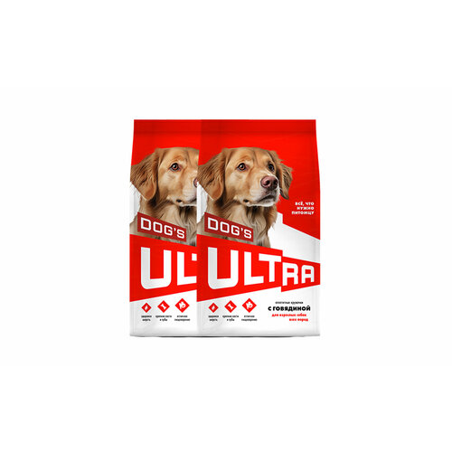 ULTRA Полнорационный сухой корм для взроcлых собак всех пород с говядиной 3 кг х 2 шт.