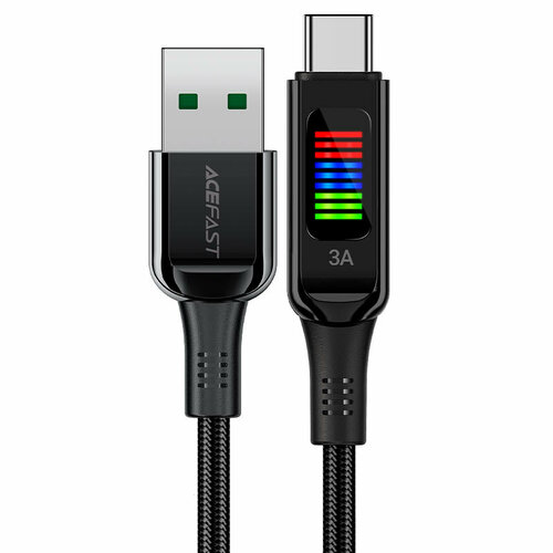 Кабель Acefast C7-04 USB-A to USB-C Charging Data Cable (1,2 метра) чёрный (AF-C7-04-BK) кабель acefast c3 04 usb a to usb c charging data cable 1 2 метра чёрный af c3 04 bk