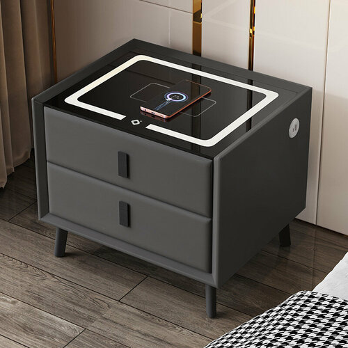 Тумба прикроватная LevelMore с зарядкой и подсветкой 50х40х45 см 19000₽