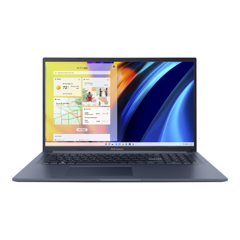 17.3" Ноутбук ASUS Vivobook 17 M1702QA-AU081, IPS 1920x1080, AMD Ryzen 5 5600H (3.3 ГГц), RAM 16 ГБ DDR4, SSD 1024 ГБ, AMD Radeon Graphics, Windows 11 Pro, русская клавиатура, синий