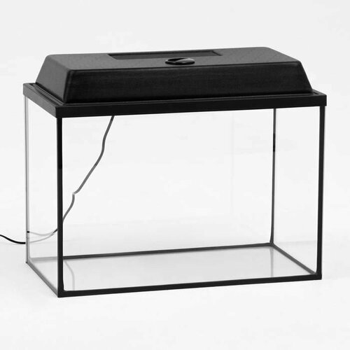 Аквариум риорифпрямоугольный 45 Литров 51х25 х 35 См С крышкой Черной Е14 8500₽