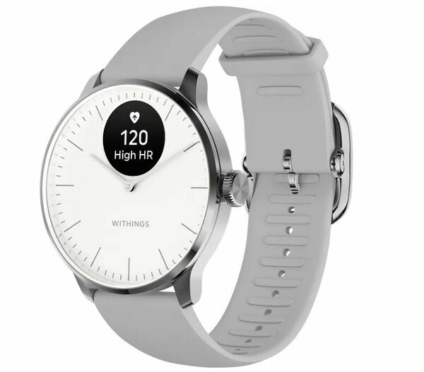 Умные часы Withings scan watch Light 37 мм, белый / серый