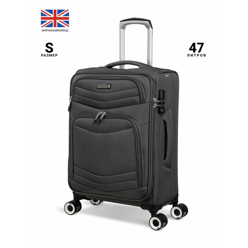 Чемодан IT Luggage, размер S, серый чемодан it luggage 49 л размер s синий