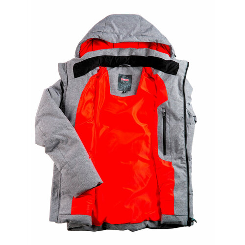 фото Пуховик lafor зимняя, размер 58 (4xl), серый