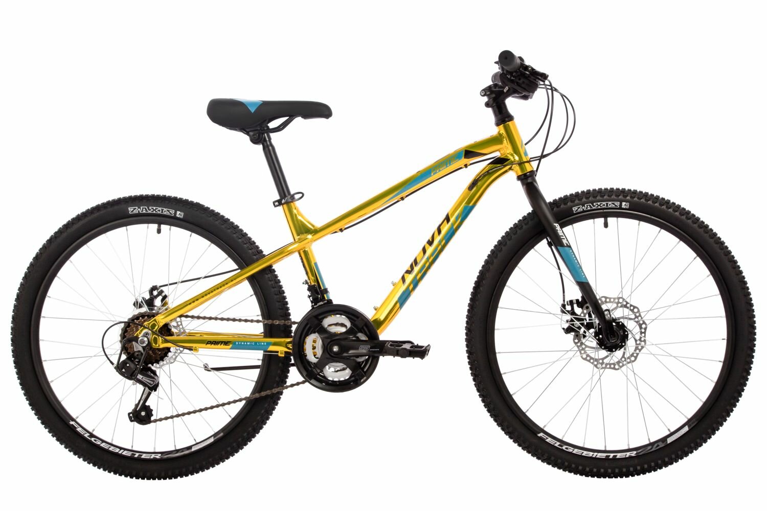 Подростковый велосипед Novatrack Prime 18. D 24, год 2024, цвет Желтый, ростовка 13