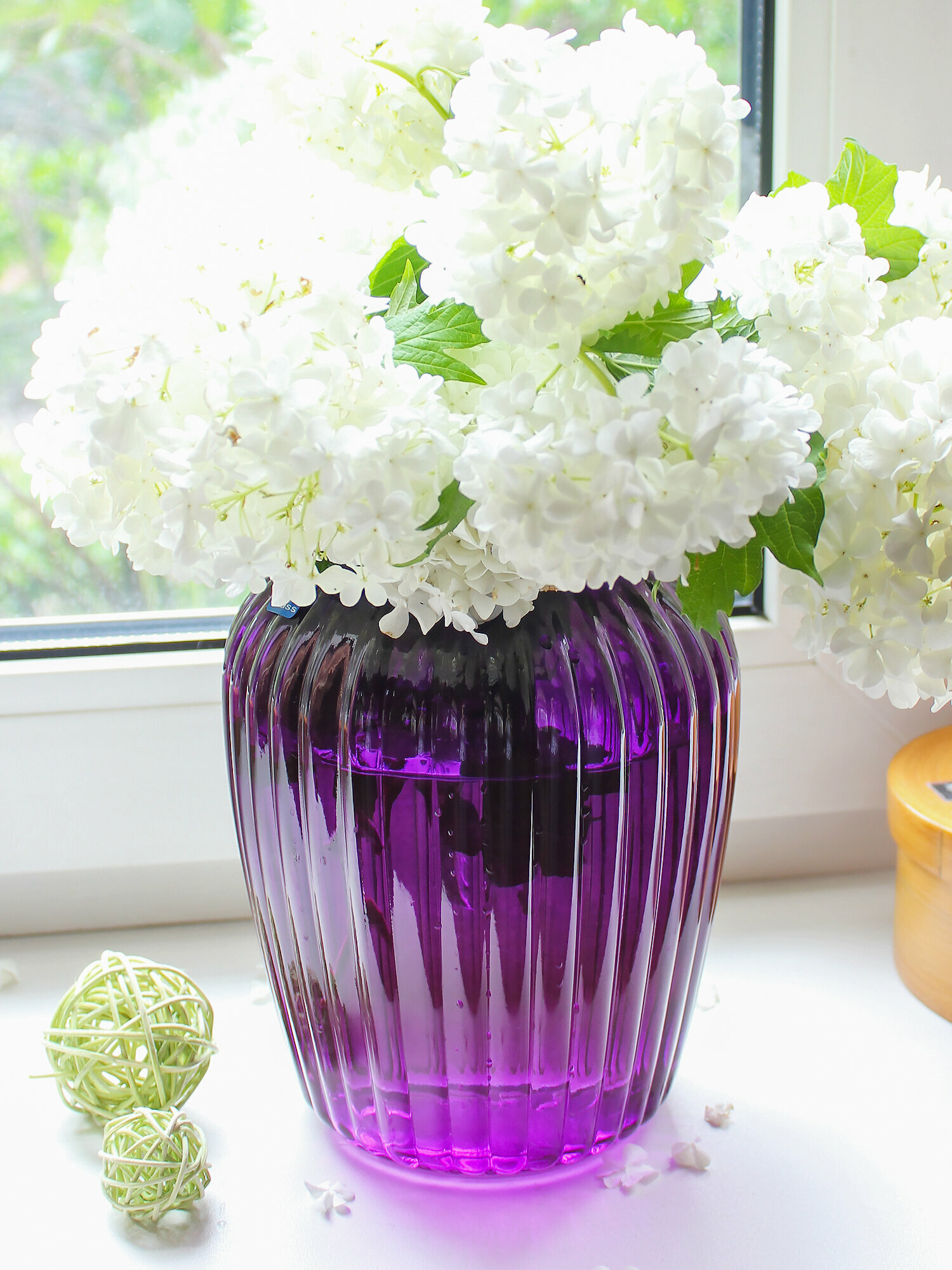 Стеклянная ваза для цветов 19,5 см
