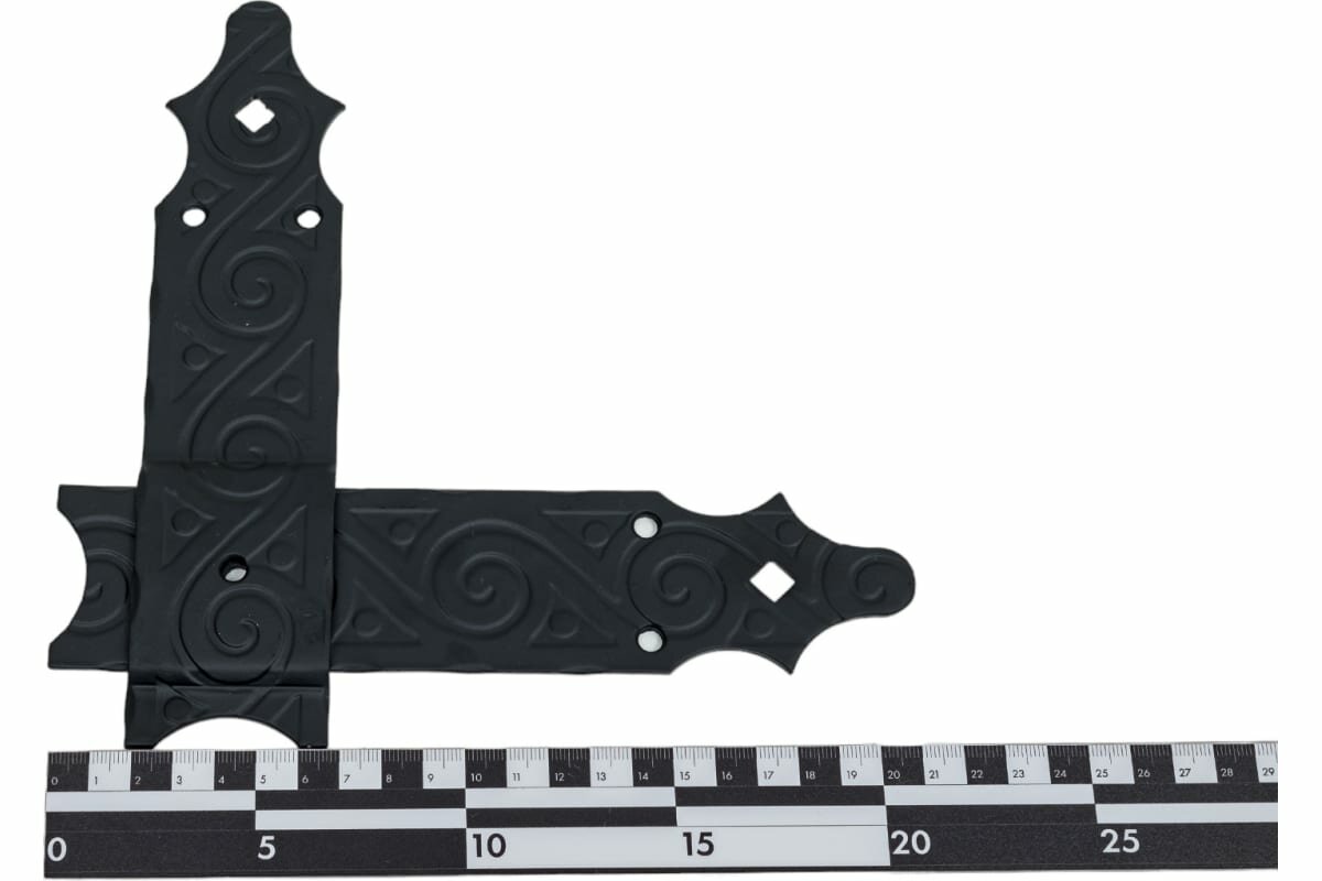 фото Уголок фигурный кованый 200х200х50 черный