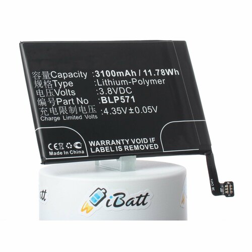 Аккумуляторная батарея iBatt 3100mAh для телефонов, смартфонов OnePlus аккумуляторная батарея ibatt 3100mah для vodafone smart x9 vfd820 vfd 820 для zte blade v9 nx563j v0900