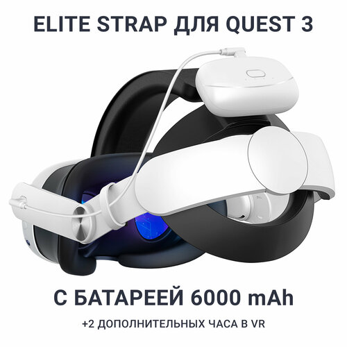 Крепление Elite Strap с батареей для Oculus Meta Quest 3 на голову крепление на голову halo strap для oculus quest 1