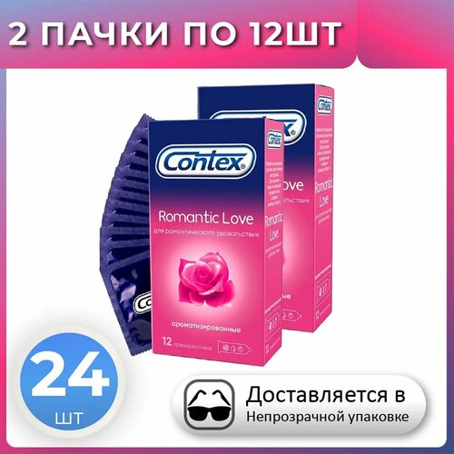 contex romantic love презервативы 12 шт Презервативы Контекс Романтик Лав 24 шт. Contex Romantic Love 24 штуки, комплект из 2 упаковок