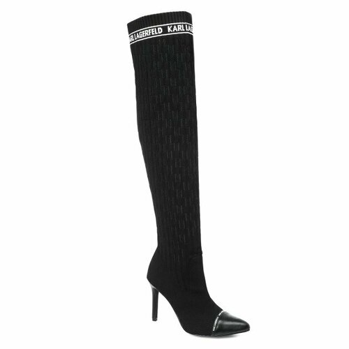 Ботфорты Karl Lagerfeld, размер 38, черный ботфорты zara knee high heeled белый