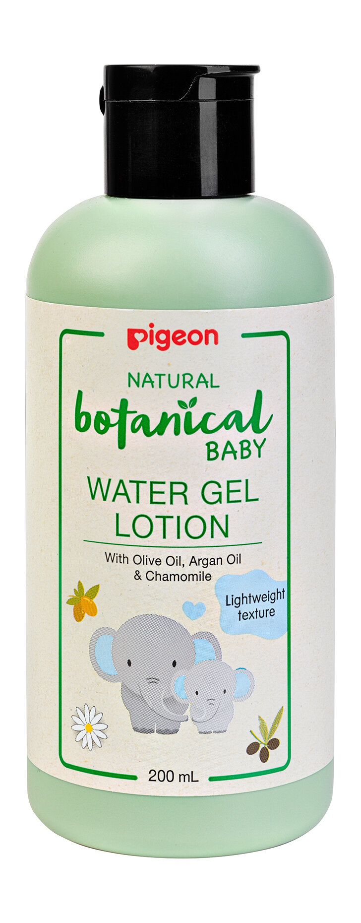 PIGEON Гель-лосьон для тела увлажняющий Natural Botanical Baby Water Gel, 200 мл