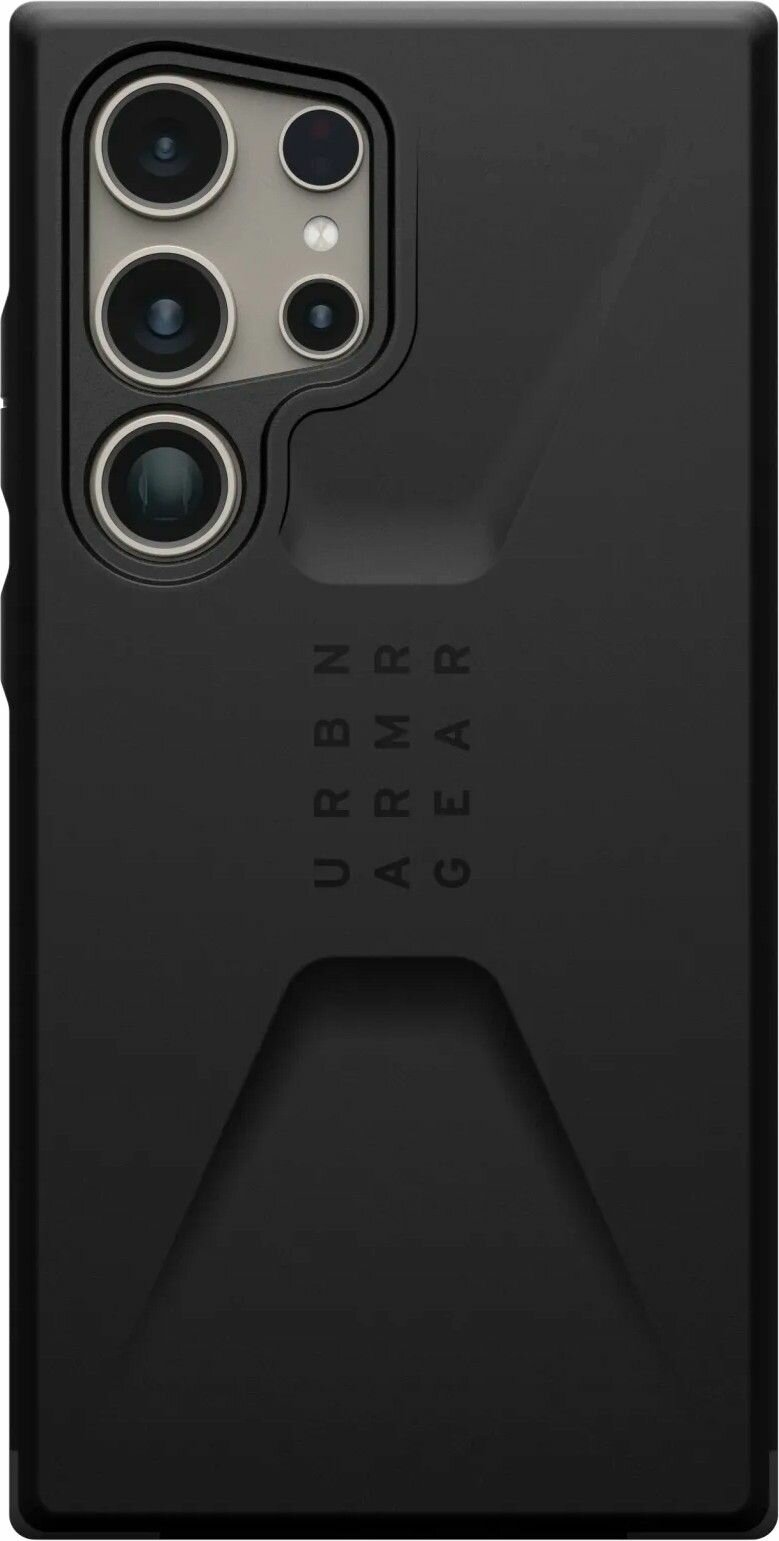 Чехол UAG Civilian для Galaxy S24 Ultra, полиуретан, карбон, чёрный