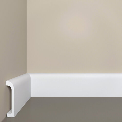 Изображение товара Плинтус напольный ударопрочный, белый bello deco П16 80х19x2000 мм