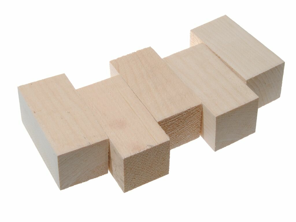 фото Брусок из Кедра №2 100х50х50мм, 5шт для резьбы по дереву Татьянка