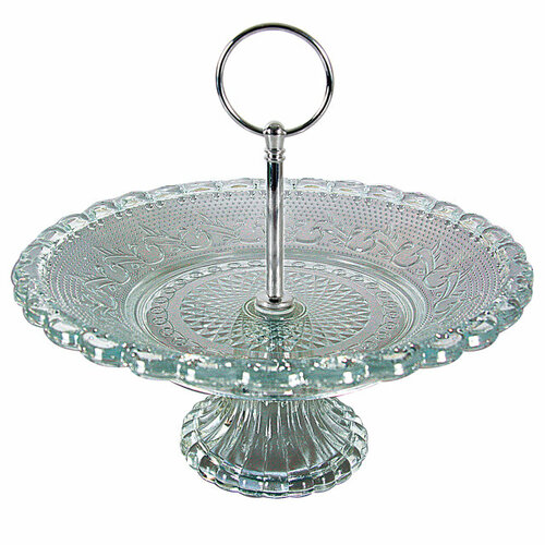 Блюдо most 20х175см круглое на ножке стекло 1405₽