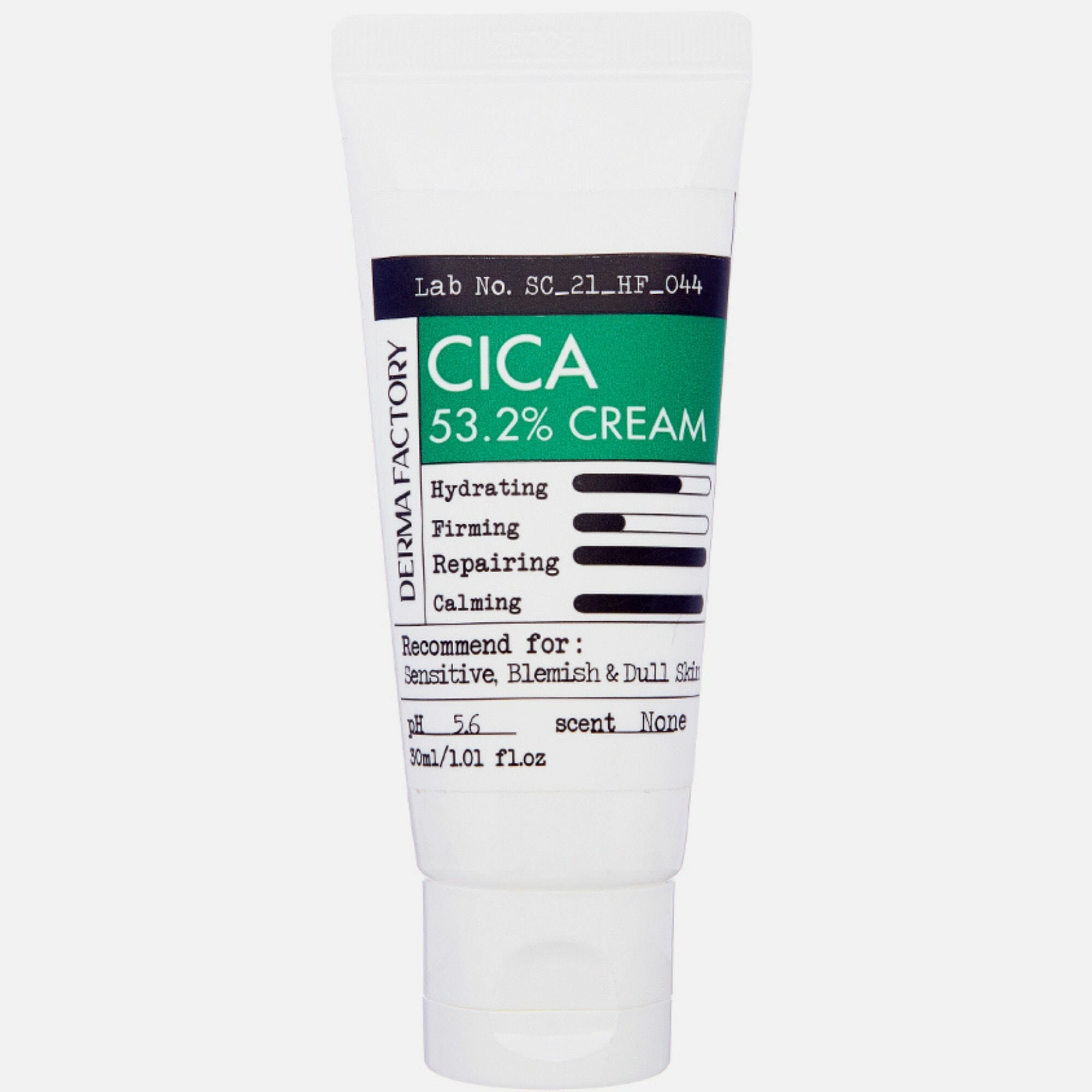 Derma Factory Успокаивающий крем для лица с экстрактом центеллы азиатской Cica 53.2% Cream 30 мл.