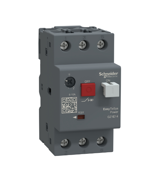 Автоматический выключатель с регулируемой тепловой защитой 6-10А Schneider Electric, GZ1E14